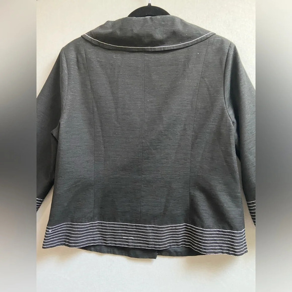 Silkland 3/4 sleeve button silk pea coat Sz 12 - Picture 4 of 9